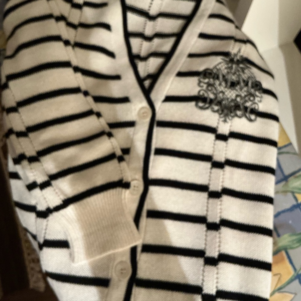 Striped Black and White Cardigan